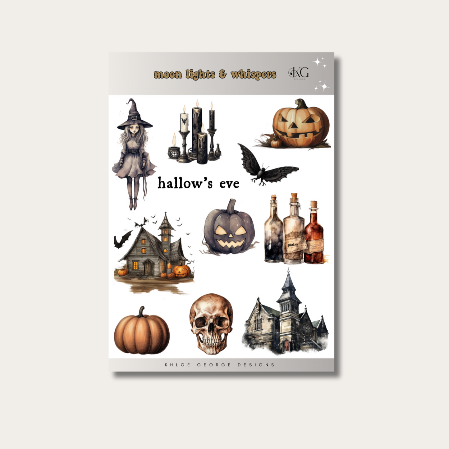 Dark Halloween Sticker Sheet