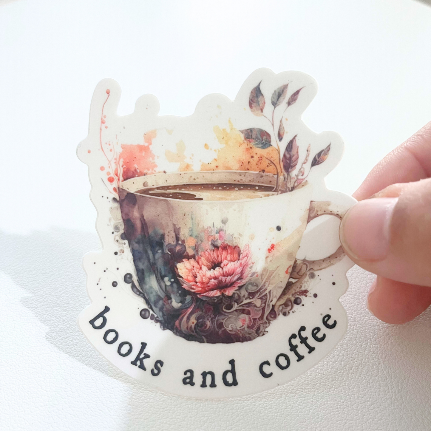 Books and Coffee Single Sticker