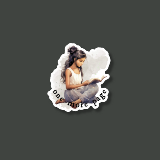 One More Page Bookish Single Sticker