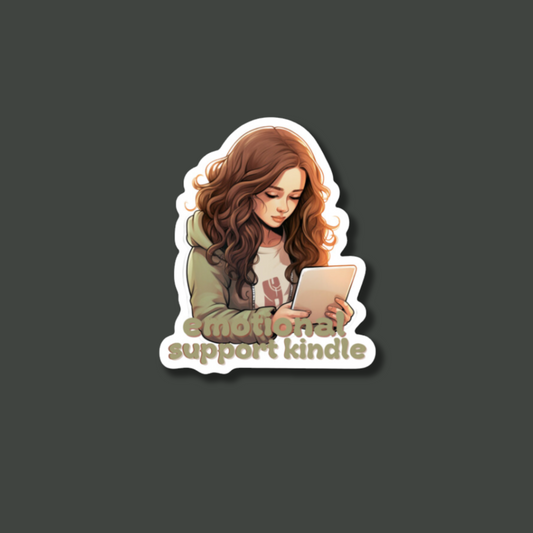 Emotional Support Kindle Single Sticker