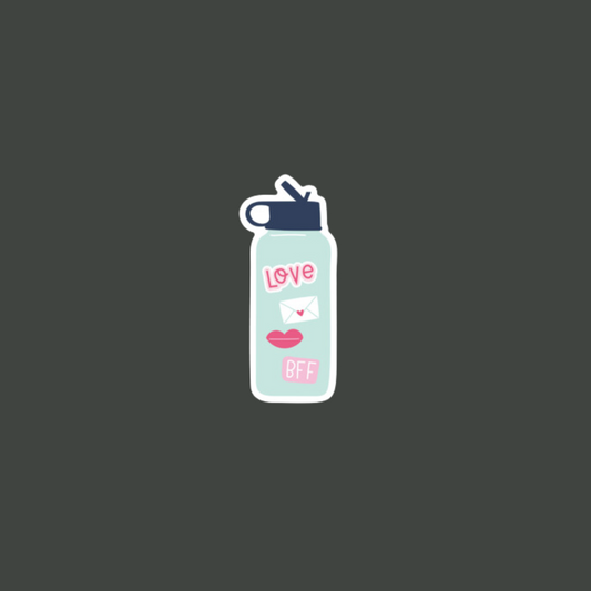 Blue Water Bottle Single Sticker