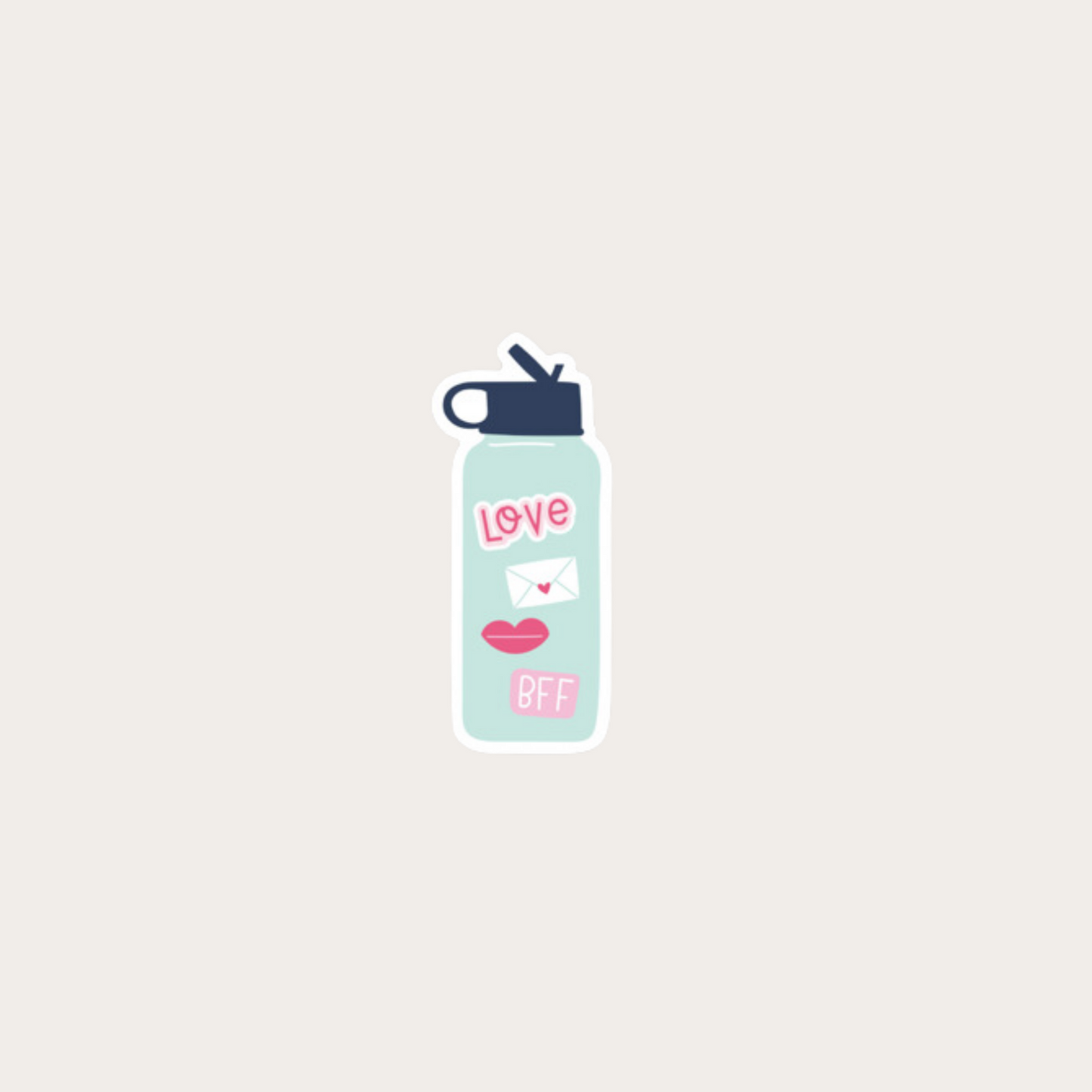 Blue Water Bottle Single Sticker