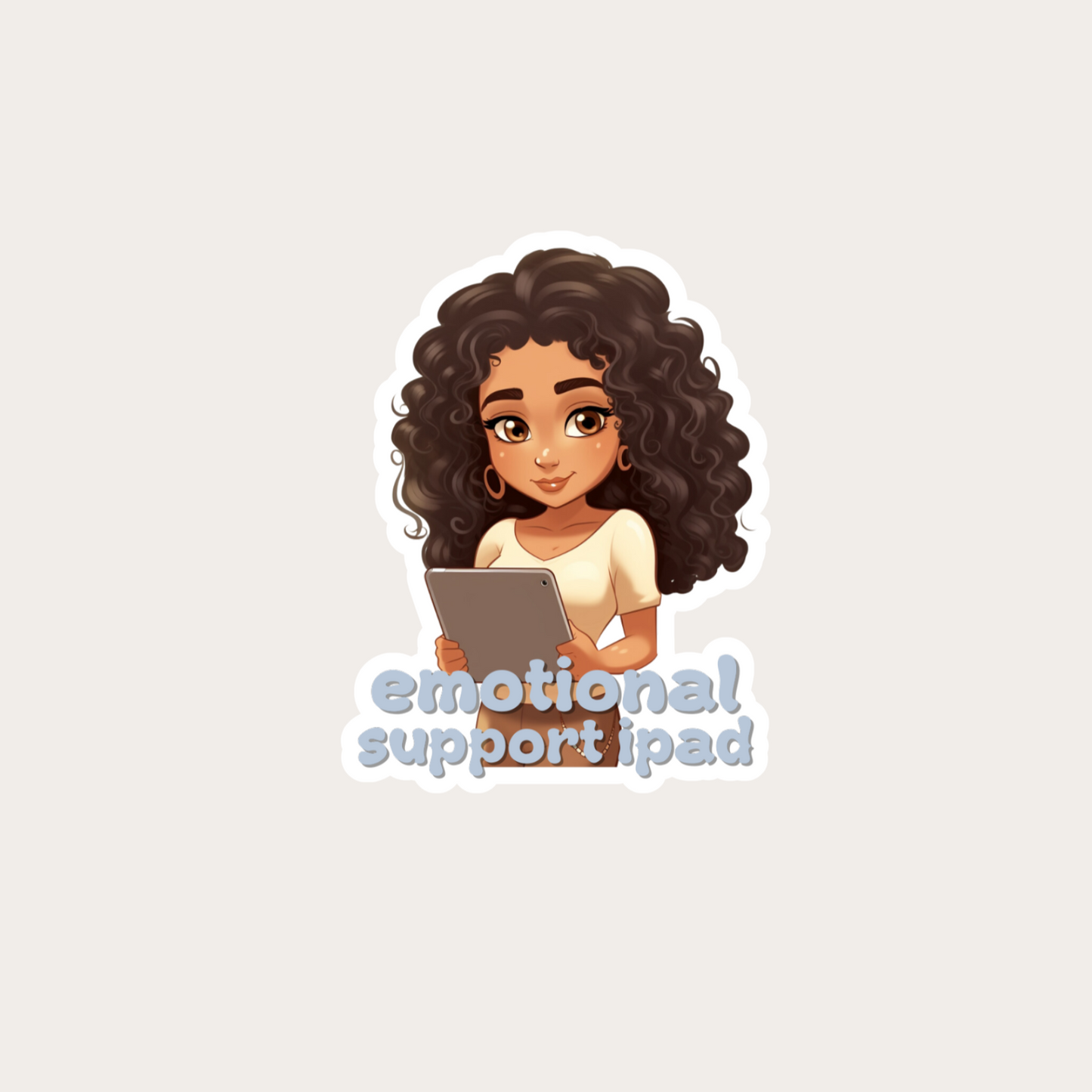 Emotional Support iPad Single Sticker