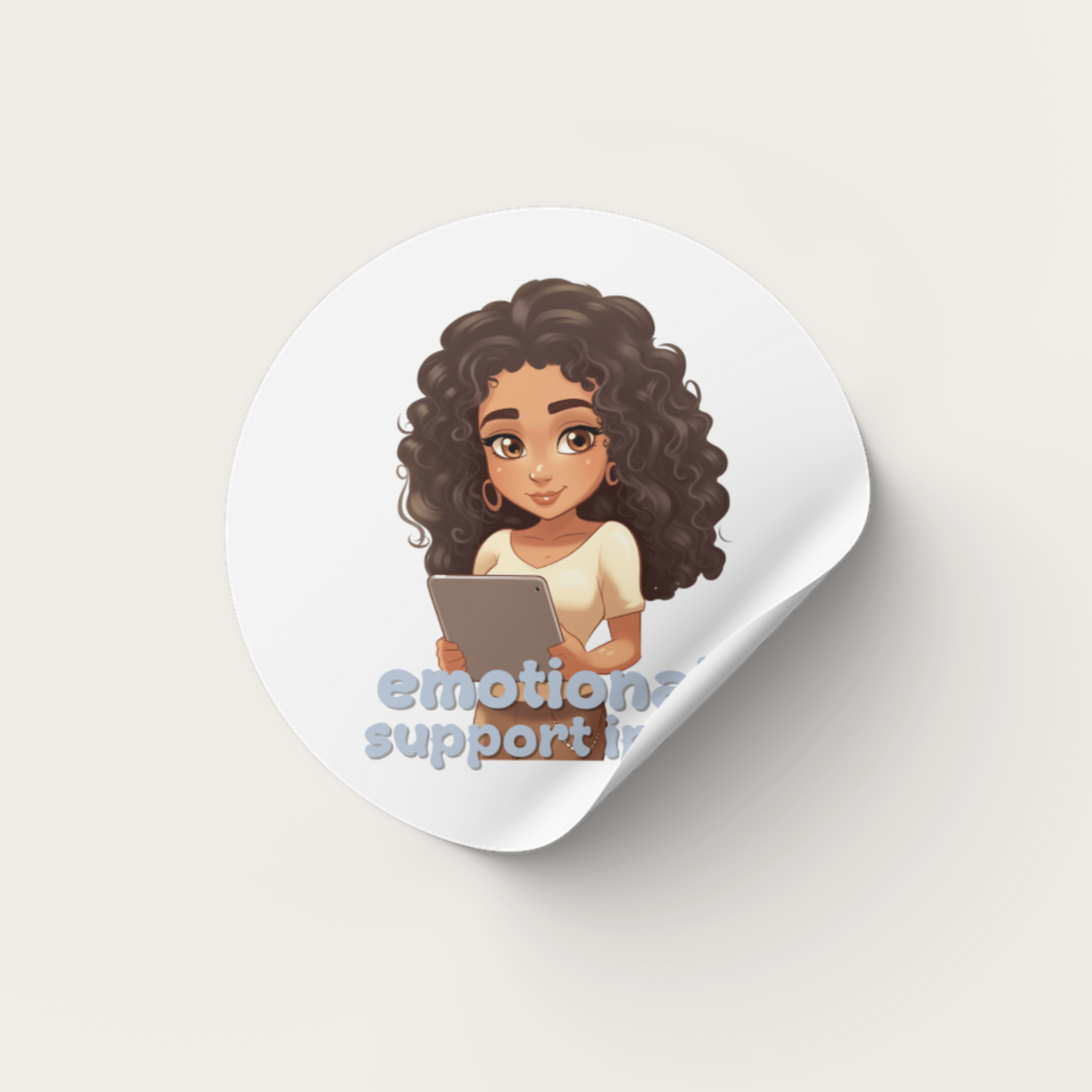 Emotional Support iPad Single Sticker