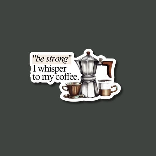 Coffee Whisper Single Sticker