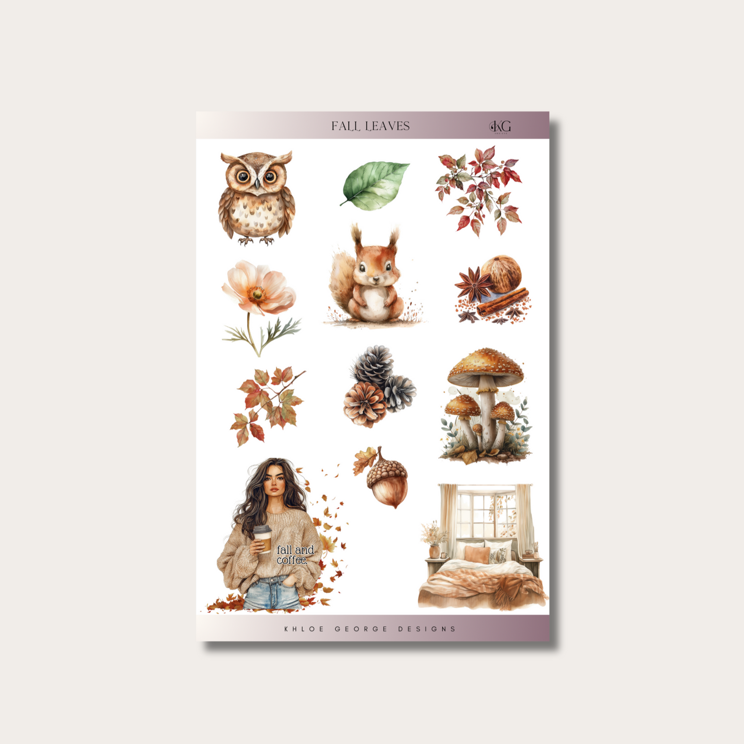 Fall Leaves Sticker Sheet