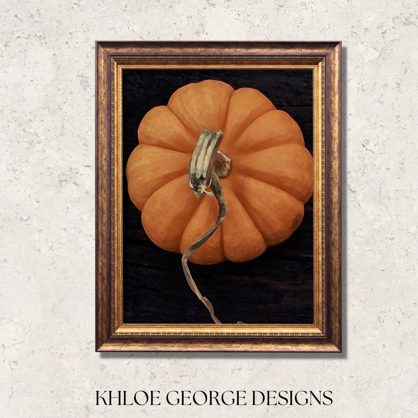 Orange Pumpkin Vintage Download Digital Art